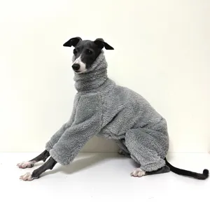 Зимнее плотное теплое пальто для Борзых, четырехногое пальто против холода, мягкая эластичная одежда для собак