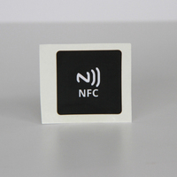Etiqueta Adhesiva RFID NFC para redes sociales, etiqueta de código Qr programable de alta calidad con incrustación en blanco