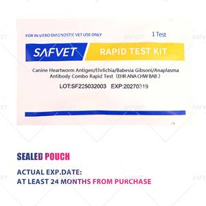 Kit de <span class=keywords><strong>test</strong></span> pour chien, 4 voies, kit de <span class=keywords><strong>test</strong></span> pour chien Ehr/Ana/Bab/Chw Ehrlichia Anaplasma Babesia Heartworm Combo Kit de <span class=keywords><strong>test</strong></span> rapide pour chien de compagnie - Product Image 3