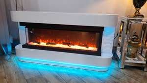 Mueble para TV con Espejo y Chimenea, Decoración para el Hogar, Muebles con Espejo, Muebles, Mobles - Product Image 2