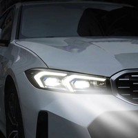 Pour BMW Série 3 G20/G28 2020-2024 LCI : Ensemble de phares LED laser avec sourcil bleu DRL, projecteur modifié, mise à niveau Plug and Play