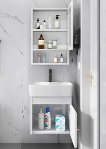 Small ceramic integrated basin intelligent <b>mirror</b> cabinet small-sized <b>wall</b> mounted bathroom cabinet - Product Image 4