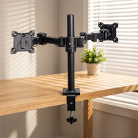 Support double moniteur entièrement réglable VESA 75x75/100x100 pour écrans d'ordinateur de 17 à 32 pouces