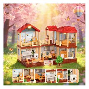 Accessoires d'éclairage et de mobilier pour maison de poupée miniature, modèle de villa en plastique DIY, cadeau créatif pour les enfants de 5 à 7 ans, unisexe - Product Image 6