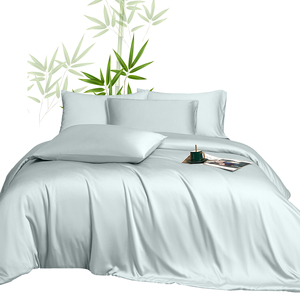 Sang trọng Nữ Hoàng Duvet cover <span class=keywords><strong>Set</strong></span> với kẻ sọc tấm tre dệt nhà dệt tấm ga trải giường bộ đồ giường đặt - Product Image 2