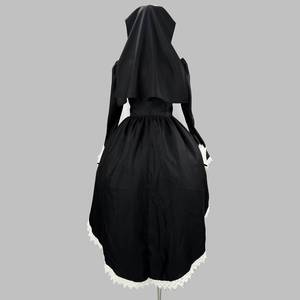 Disfraz de Monja Oscuro y Atractivo en Oferta con Cruz Bordada para Halloween, Cosplay, Actuaciones Escénicas y Subculturas - Product Image 4