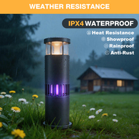 Nouvelle Lampe Anti-Moustiques Extérieure à Éclairage Violet et Blanc pour Jardin, Villa, Cour, Corps en Aluminium, Étanche IPX4