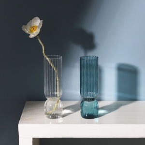 Venta al por mayor de fábrica: Jarrones de vidrio de borosilicato transparente, ecológicos, sin plomo, duraderos, hechos a mano, estilo Art <span class=keywords><strong>Deco</strong></span> para el <span class=keywords><strong>hogar</strong></span>. - Product Image 1