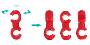 توصيل خط خرطوم MTB القابل للطي لفرامل الدراجة وكبل تحويل مشبك تجميع كابل دراجة دوار - Product Image 6