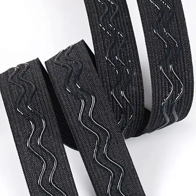Banda elástica de punto estampada de silicona para ropa cinta elástica antideslizante