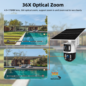 Hongnaer 6MP Record Dual Lens 36X Zoom Solar Drahtlose Sicherheit CCTV PTZ Kamera Ubox Outdoor WiFi 4G Sim Karte Solar kamera - Product Image 4
