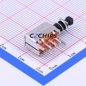 PN22SJNA03QE Pushbutton Switch Through hole Component (THT) Switch Double Pole Double Throw Self-Locking 100000 200mA - Product Image 1