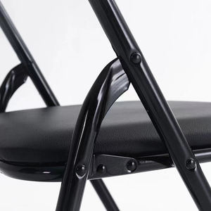Ghế gấp phân màu đen giả da đệm ghế ăn trong nhà ngoài trời nhà văn phòng gấp ghế - Product Image 6