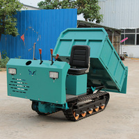 Mesin Diesel Bertenaga Mini Crawler Dumper Alat Pengangkut Tanah Truk Dump Beroda Rantai 1000kg