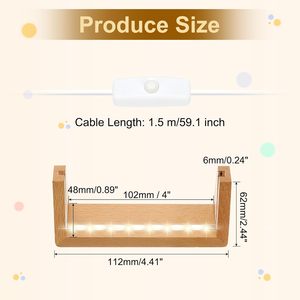 Wholesale Modern U-Shaped Solid Wood Photo Frame Base Multi Sizes Dimmable Warm White <b>LED</b> <b>Light</b> with USB Rechargeable Stand - Product Image 2