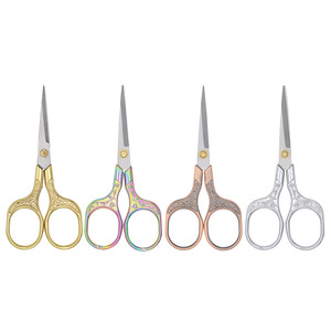 Mini Tijeras de Bordado de Acero Inoxidable con Recubrimiento de Color Vintage para Punto de Cruz, Manualidades y Uso Doméstico - Product Image 1