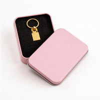 Boîte en métal rectangulaire petite et personnalisable, vide, pour pilules, clés USB, échantillons cosmétiques, papeterie, rangement