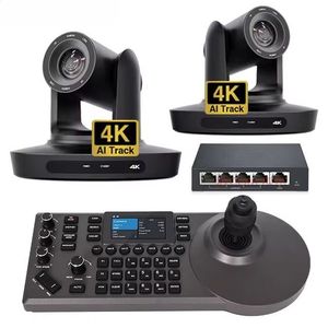 ชุดควบคุมกล้องประชุม=กล้องถ่ายทอดสดวิดีโอ 4K 20X AI Tracking จำนวน 2 ตัว + คีย์บอร์ดจอยสติ๊ก 4D รุ่น MC3508-MKB20 - Product Image 1
