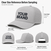 Gorra de Béisbol Personalizada OEM con Logotipo Perforado con Láser, Bordado, Transpirable, Cierre a Presión, Venta al Por Mayor, para Running, Golf y Deportes