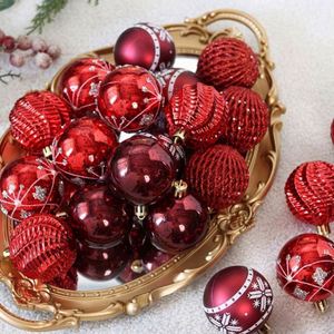 Hot Sale Factory Plastic Christmas Ball Ornaments <b>Glitter</b> Tree Decoration Customizable Size & Color Front Door Hanging - Product Image 4