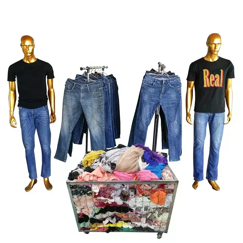 Abiti usati dagli stati uniti abiti di marca usati a buon mercato moda estate uomo africano Jeans pantaloni vestiti usati