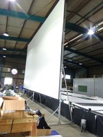 Pantalla de Proyección Exterior Plegable de 200 Pulgadas, Pantalla de Proyección Reflectante para Cine en Casa al Aire Libre para Proyector Xiaomi XGIMI