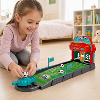 Jeu de football de table pour enfants, ensemble de tir au but avec 2 ballons, lanceur à pression, tableau de scores, terrain de football miniature pliable, ensembles cadeaux