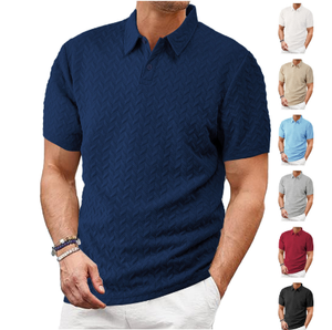 <span class=keywords><strong>Polo</strong></span> Homme d'Été Européen de Haute Qualité, Manches Courtes, Couleur Unie, T-Shirt Décontracté pour Homme - Product Image 2