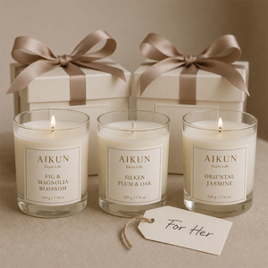 AIKUN Wholesale Natural Soy Wax Glass Jar Scented <b>Candle</b> Aromatherapy <b>Candle</b> With Custom Label for Home Decor - Product Image 2