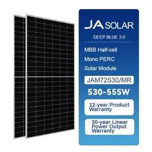 JA太阳能工业高太阳功率单晶硅太阳能电池板530W 540W 545W 550W高效半电池