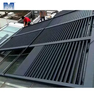 Painel solar para janelas externas pergola ventilação luz fixação quadro de alumínio projetado louver