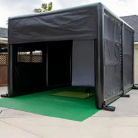 Tente gonflable hermétique de simulateur de pratique de golf de taille personnalisée Tente gonflable à écran blanc pour projecteur de golf