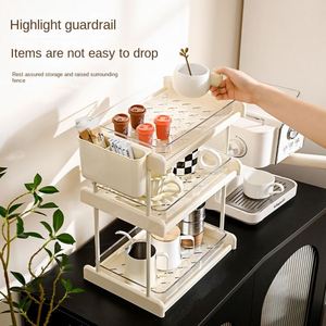 Organizador de Accesorios para Cafetería de 2/3 Niveles, Organizador de Encimera de Baño con Bandeja de Drenaje para Hogar y Oficina - Product Image 3