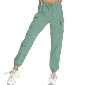 Pantalones Deportivos de Cintura Elástica con Cordón para Mujer, Color Personalizado, Alta Calidad, Poliéster, Estilo Cargo, Venta al por Mayor - Product Image 3