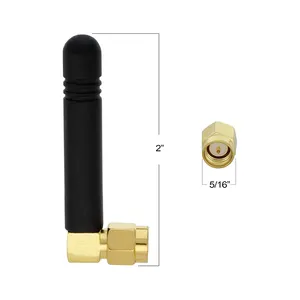 Antena de pulgar omnidireccional 4G de 90 grados de ángulo recto de 50mm con conector macho SMA