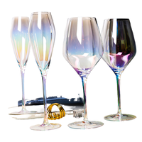 Verres à vin colorés de luxe modernes et vintage, motif ciel étoilé, pour vin rouge et liqueur, en cristal, grande capacité, pour mariage et fête