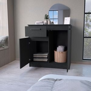 Commode Loonam noire à 2 portes et 1 tiroir - Product Image 2