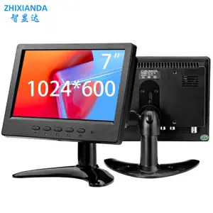 ZHIXIANDA di piccole dimensioni 7 pollici industriale LCD display resistivo Touch Screen HD display Monitor con interfaccia HD-MI BNC VGA AV USB