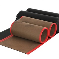 Bandes de guidage en maille PTFE résistantes aux acides et aux alcalis pour séchage UV, respirantes, antiadhésives, industrielles, marron/noir, sur mesure