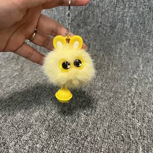 <span class=keywords><strong>Porte</strong></span>-clés en peluche "Starry Eye Coal Ball", breloque mignonne de sac à dos de style anime avec de grands yeux et un <span class=keywords><strong>pompon</strong></span> moelleux - Product Image 5