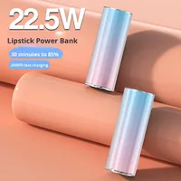 Mini chargeur portable, batterie externe, Li-polymère, couleur dégradée, écran LED, impression de logo personnalisable, cadeau, sortie 22,5 W