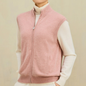 <span class=keywords><strong>Gilet</strong></span> tricoté en <span class=keywords><strong>cachemire</strong></span> sans manches pour <span class=keywords><strong>femme</strong></span> avec <span class=keywords><strong>gilet</strong></span> élégant <span class=keywords><strong>zippé</strong></span> - Product Image 3