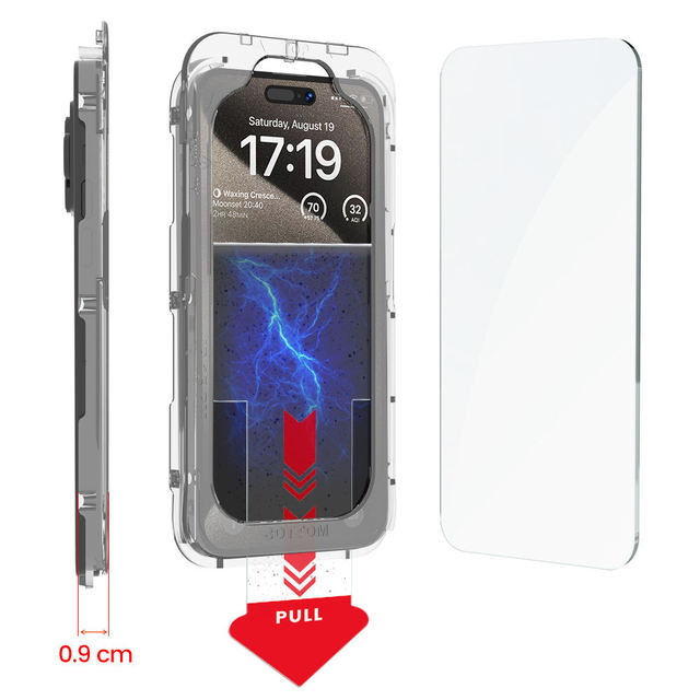 Custom Logo Bubble Free Easy App Alignment Tool HD 9H Tempered Glass Screen Protector Film for IPhone 17 Pro Max 16
