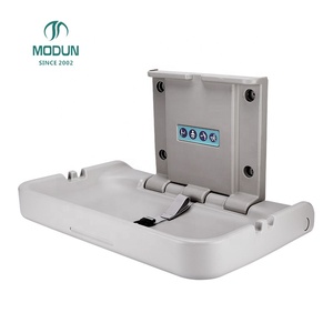 Modun Wall Mount Horizontal Plastic Baby Changing Table Portable Toilet HDPE Baby Diaper Change Station