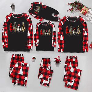 Pijama De Natal Personalizado Branco E Vermelho Xadrez Xmas Pijama De Natal Pjs Set Família Combinando Pijama De Natal Família - Product Image 5