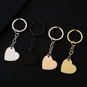 Llavero de Metal Personalizado con Grabado Láser, Impresión de Logotipo, Acero Inoxidable, Forma de Corazón, Material en Blanco para Foto - Product Image 1
