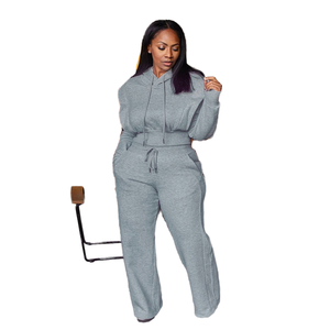 LM8F362 Conjunto Deportivo Casual de Dos Piezas para Mujer, con Capucha y Cordones, Pantalón Ancho, Tejido Sólido, Transpirable, Antiestático y Ecológico - Product Image 4