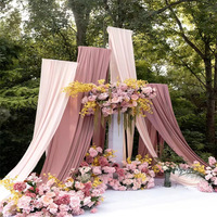 Voilage de mariage élégant en tissu extensible de soie artificielle, toile de fond décorative pour plafond de salle de mariage et scène