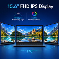 Ordinateur portable 15,6 pouces FHD IPS flambant neuf avec processeur AMD 3020C, 8 Go de RAM DDR4, SSD 256 Go, Windows 11 Pro pour les entreprises et l'éducation