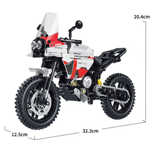 60552 Nouveau modèle de moto, ensemble de blocs de construction mécaniques, jouet éducatif d'assemblage pour enfants, voiture, cadeau pour garçons - Product Image 6